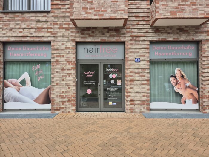 Außenansicht hairfree Lounge Kiel